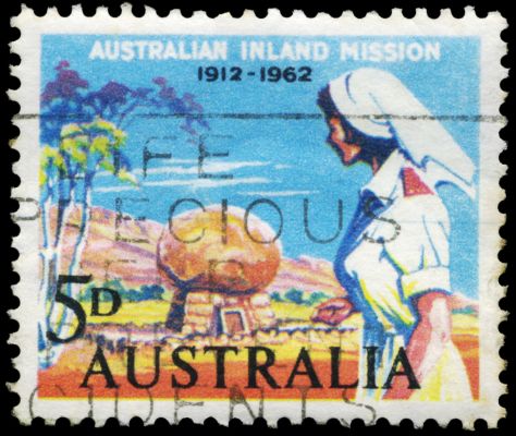 Australian Nurse on Stamp